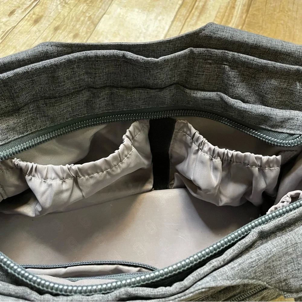 Lug Streetcar Quilted Heathered Gray Shoulder Bag